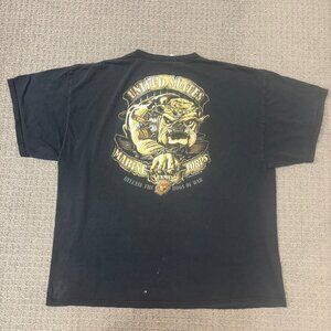 Vintage Delta Pro Weight Shirt Mens 2XL Crewneck Graphic Print Marine Corps Dog